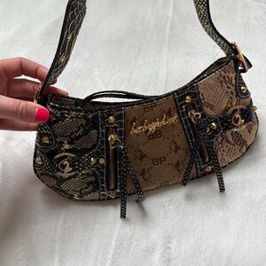 Baby Phat Mixed Print Mini Handbag Rare Y2K Glam